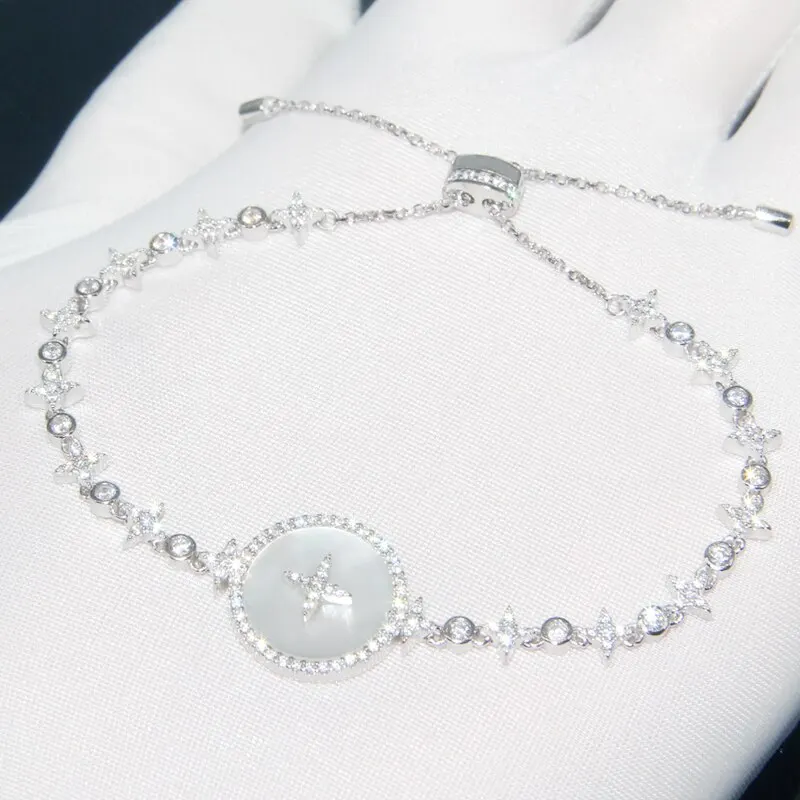 

2020 New Fashion High Quality Starry Shell MAY Art Bracelet Round Starry Wedding Female Bracelet Party Luxury Jewelry