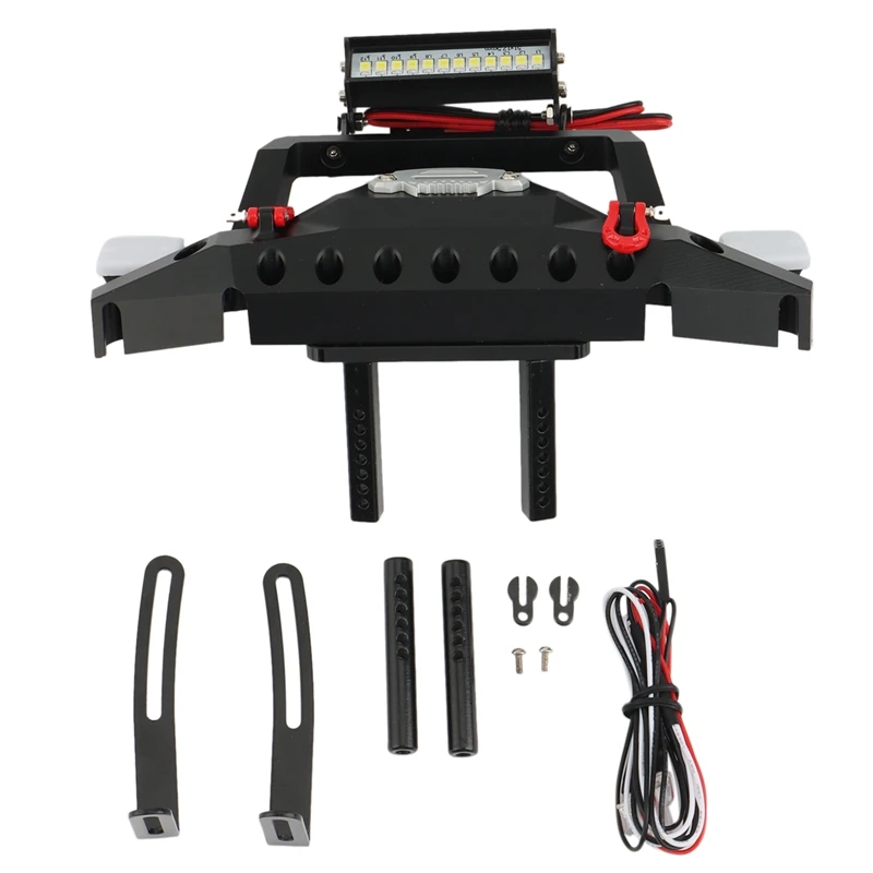 

Металлический передний бампер со светильник кой для 1/10 RC Crawler Traxxas TRX4 Axial SCX10 90046 & SCX10 III AXI03007 детали