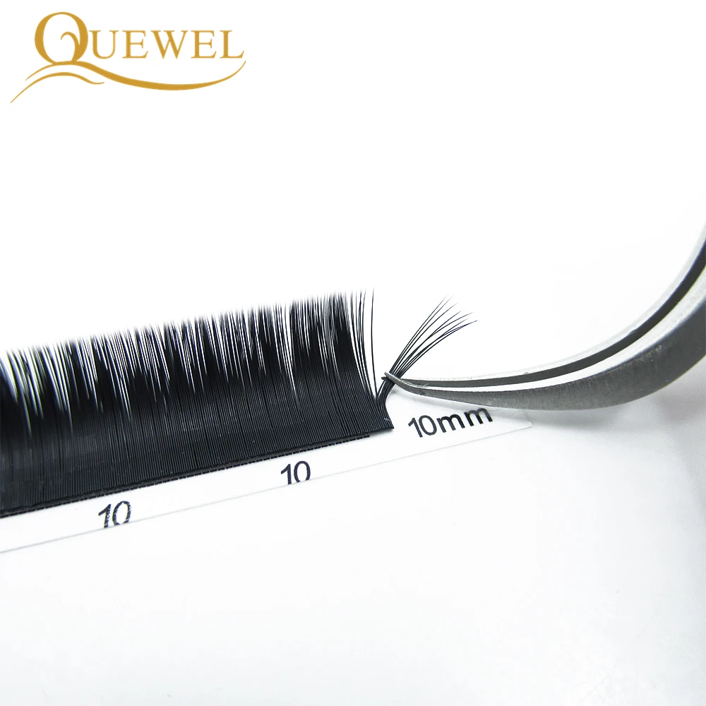 Quewel Easy Fan шелковые ресницы автоматические цветущие для наращивания 0 10 мм C/CC/D/DD