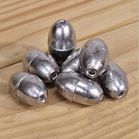 50pcs olive shape sinkers pure lead making fishing sinker sports outdoors supplies lake sea river for professional fisher