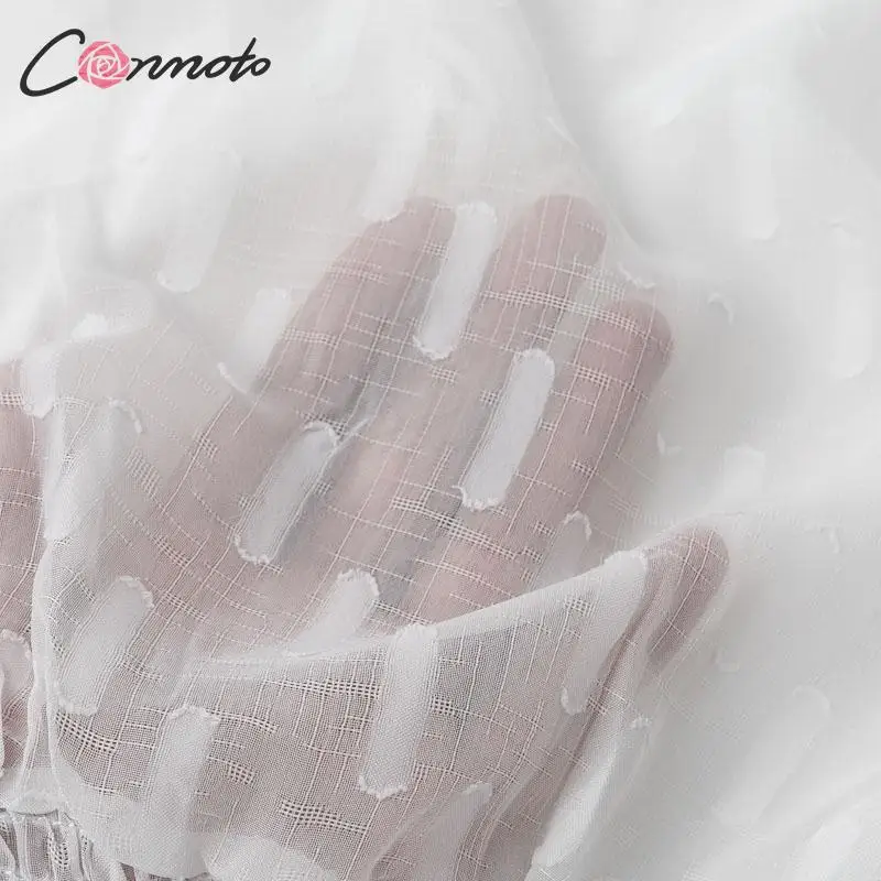 Conmoto/модные белые женские топы с v образным вырезом и блузка 2019 осенне зимняя