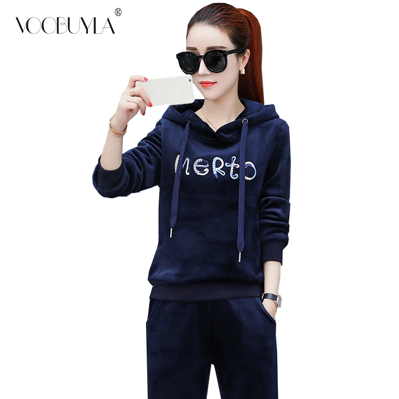 Женский модный спортивный костюм с буквенным принтом спортивные толстовки