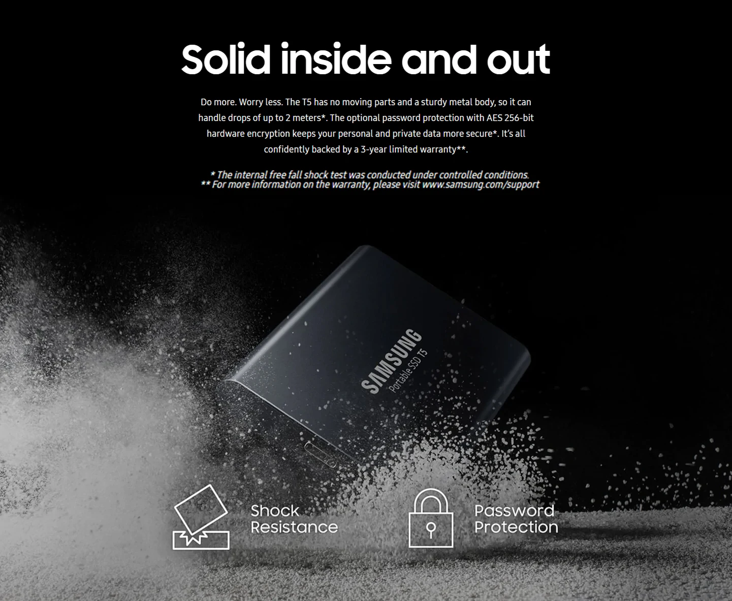 SAMSUNG Внешний твердотельный накопитель T5 250 ГБ 500 1 ТБ 2 ТБ USB 3,1 внешний жесткий диск SSD твердотельных дисков HDD для настольных ПК цвет: черный, синий