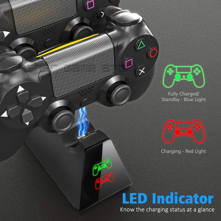 Новейшая тонкая док станция для PS4 Pro с двойным контроллером и быстрой зарядкой 2