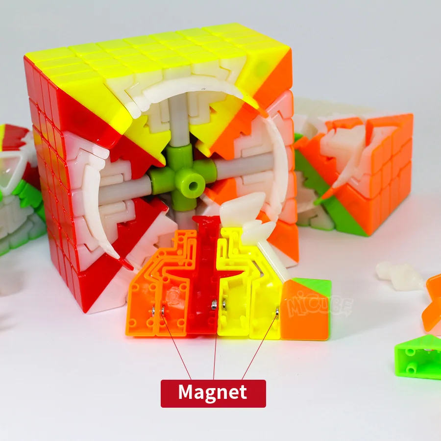 Mofangge X Man Spark & M 7x7x7 Магнитный куб обычный 7x7 магический скоростной без наклеек