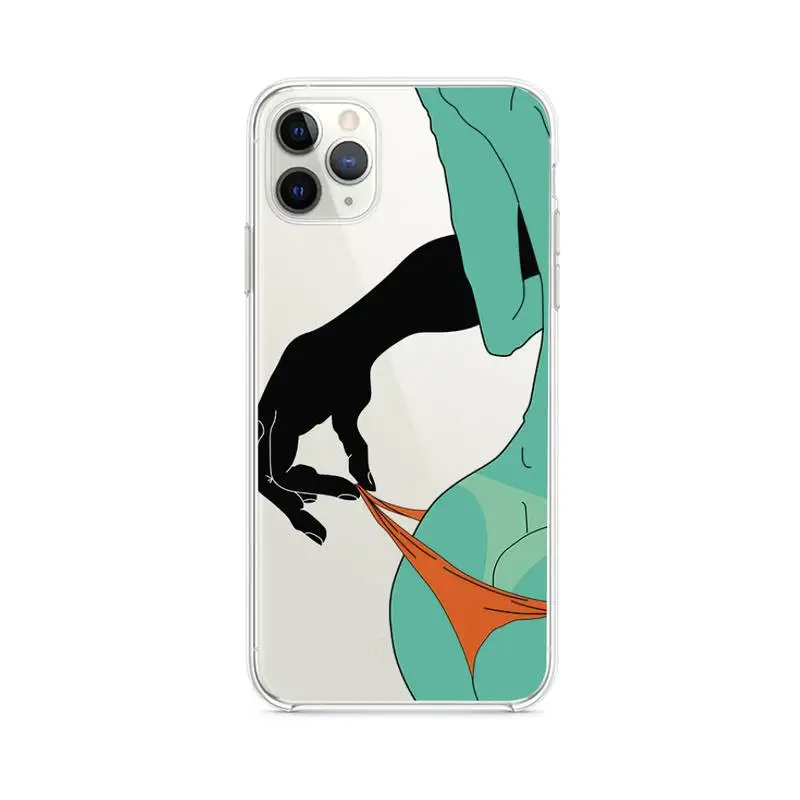

Hot Bikini Girl Bundled Art Phone Case clear for iphone 12 11 Pro max mini XS XR 8 7 6 6S Plus X 5S SE 2020 XR cover