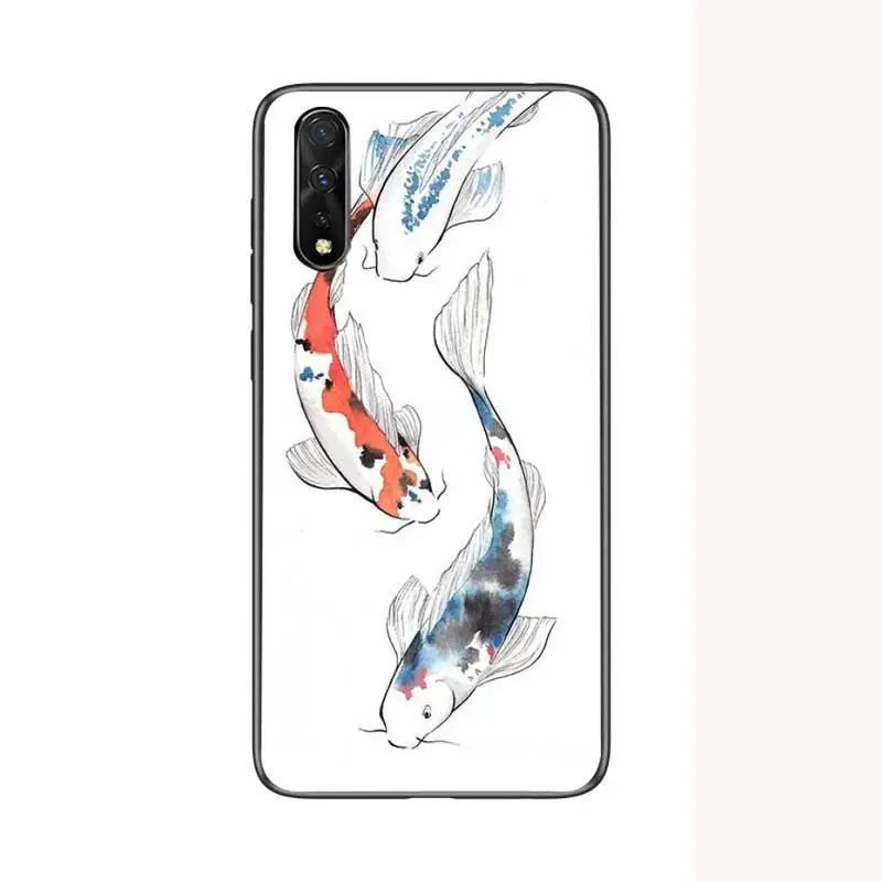 

Ink Painting Fish Phone Case for Samsung S7edge S8 S9plus S10 lite2019 2020 S20ULTRA S20plus Cover Fundas Coque