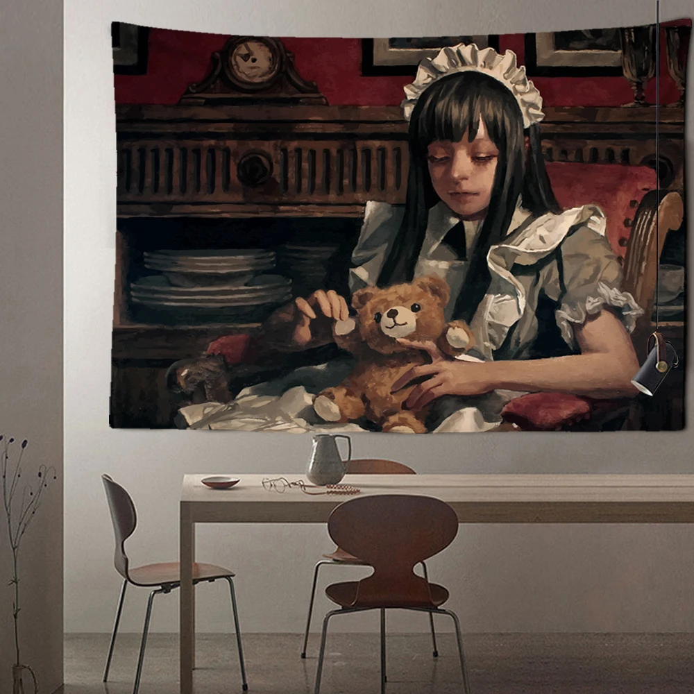 Ретро Мандала горничная Медведь узор одеяло мультфильмы настенные комиксы