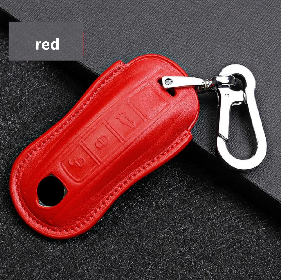 Высококачественный автомобильный чехол для ключей из натуральной кожи
