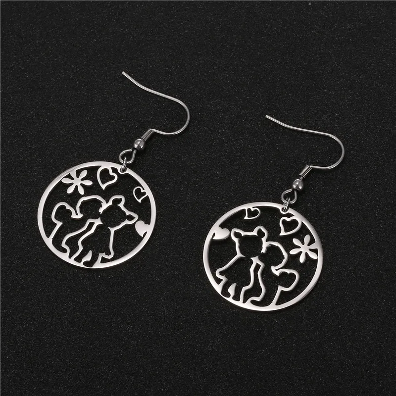 Индивидуальные серьги с рисунком персонализированные из нержавеющей стали