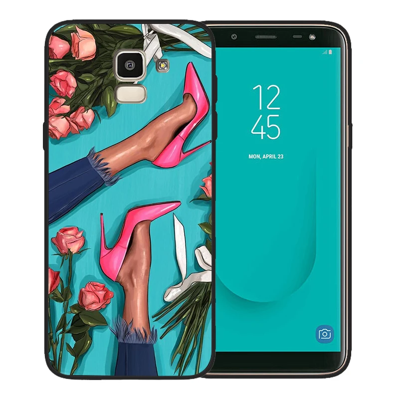 Цветы Чехол для телефона с рождественским рисунком samsung Galaxy Note 8 чехол A7 2018 A6 A5 A9 S6