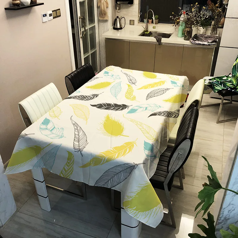 

PVC Scandinavian style pattern printing washable tablecloth