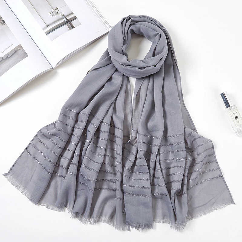 Plain Shimmer maxi cotton scarf hijab solid Fringed shawls glitter muslim long muslim head wrap turbans scarves/scarf 10PCS/LOT