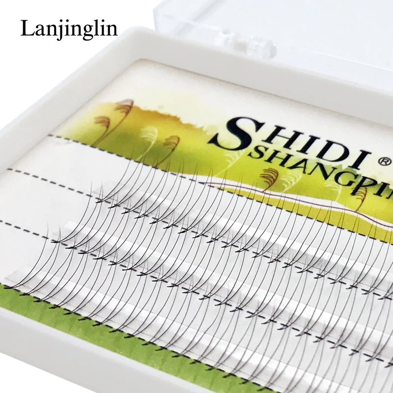 LANJINGLIN 8/10/12 мм 120 шт. ручной работы накладные ресницы шелковые 3D естественных