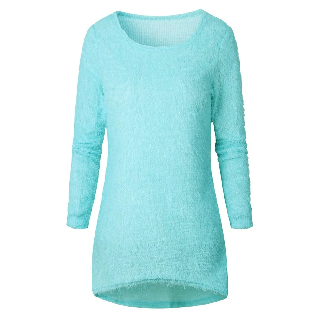 Soft Thick Sweaters Dress Women Fleece Knitted Pullovers Winter Long Pullover Knits Sleeve Jumper Casual Tops Warm Knitwear | Женская