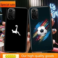 football football lovers phone case for xiaomi redmi poco f1 f2 f3 x3 pro m3 9c 10t lite nfc black cover silicone back prett mi