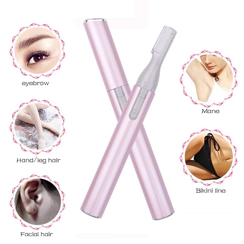 

Hair Remover Electric Eyebrow Trimmer Scissors Epilator Men Shaving Cutting Machine Lady Makeup Shaver Mini Razor