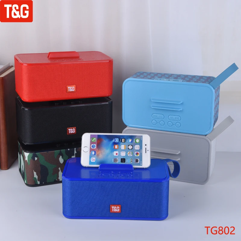 T & G TG802 Новый портативный динамик беспроводной динамик Bluetooth стерео сабвуфер ручные колонки динамик s держатель телефона Поддержка TF FM AUX
