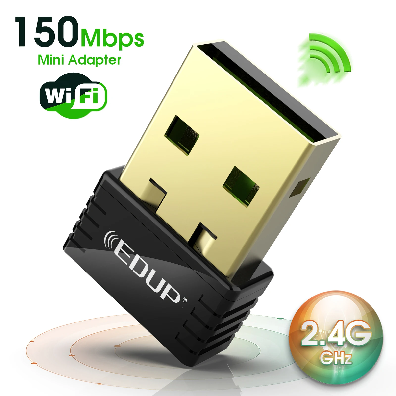 

Wi-Fi-адаптер EDUP компактный с поддержкой 150 Мбит/с, 2,4 ГГц, 802.11a/G/N