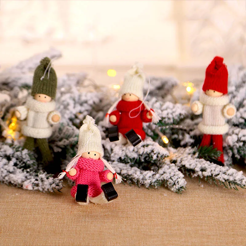 Christmas Angel Girl Boy Dolls Xmas Tree Ornament DIY Decoration for Home New Year 2020 Kids Gift |