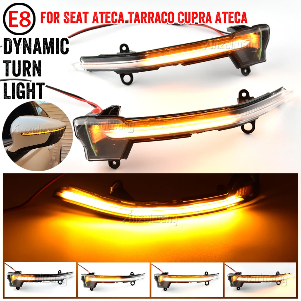 

Dynamic LED Turn Signal Blinker for Seat Ateca 5D 2016 2017 2018 2019 FR car Side Mirror Indicator light Tarraco