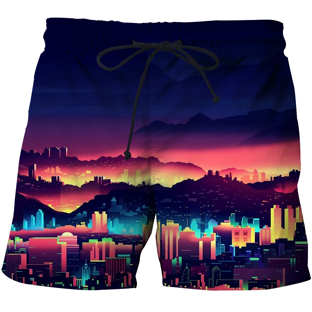 

Summer new 3D printed men's beach pants 2021 custom plus size men's and women's loose comfortable casual quick-drying pants