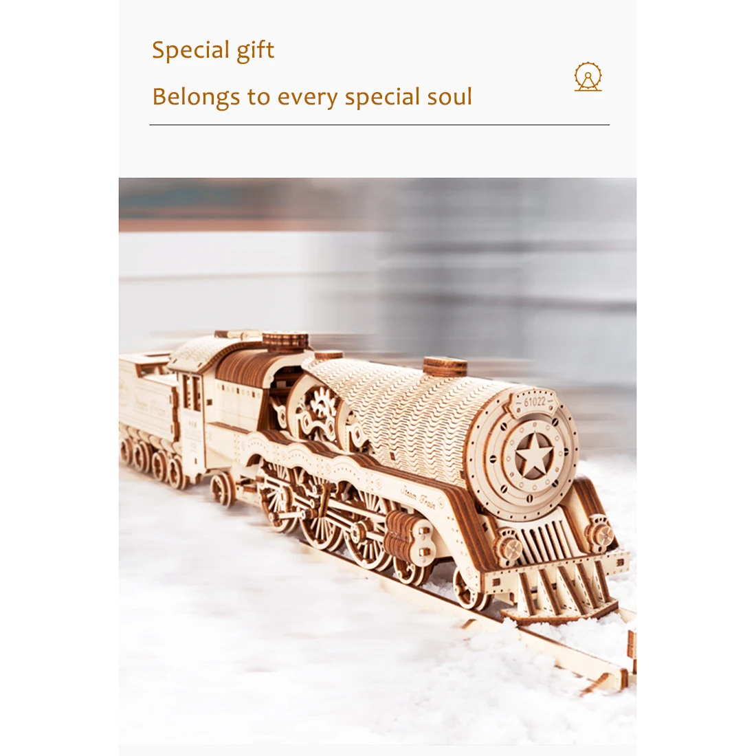 Деревянный паровой поезд сделай сам механическая Сборная модель 3D пазла
