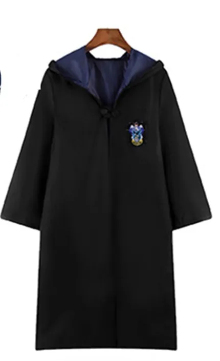 Ravenclaw Robe Поттер Косплей костюмы робы накидка с галстуком шарф палочка очки Ravenclaw/Gryffindor/Hufflepuff/Слизерин Гермиона Рождественский подарок - Цвет: Ravenclaw Robe