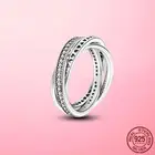 Обручальные кольца серебряного цвета с тройным составным сердцем из циркония, кольцо на палец для женщин, обручальное кольцо для невесты, подарок, Изящные Ювелирные изделия
