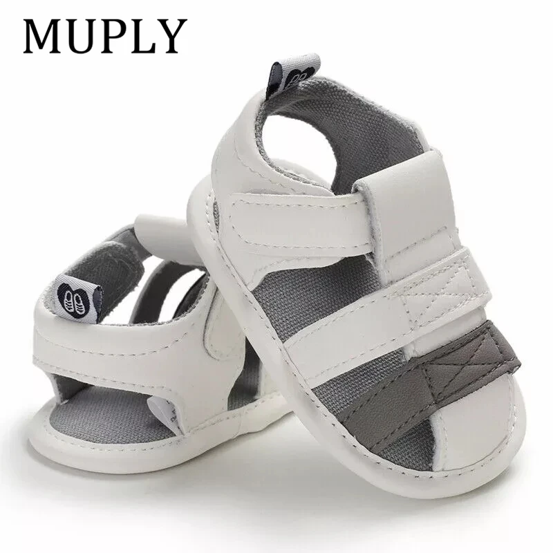

2023 Baby Summer Shoes Newborn Infant Baby Girl Boy Kids Crib Shoes Soft Sole Solid Hook Causal Anti Slip First Walkers 0-18M