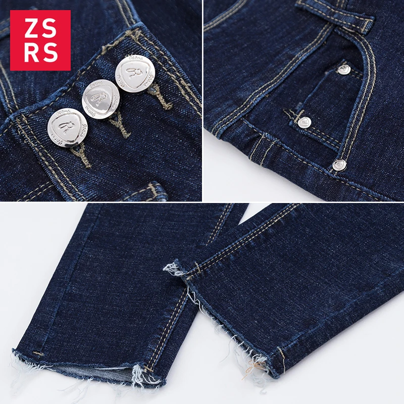 

Zsrs 2020 New High Elastic Skinny Pencil Jeans Stretch Black Jeans Spring Vintage High Waist Autumn Denim Spring Pants Jeans 4XL