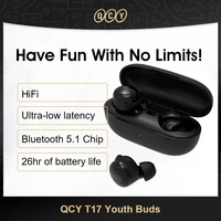 qcy t17 earphone bluetooth true wireless earbuds bt5 1 hifi headphone touch control low latency mode enc earbud long standby 26h
