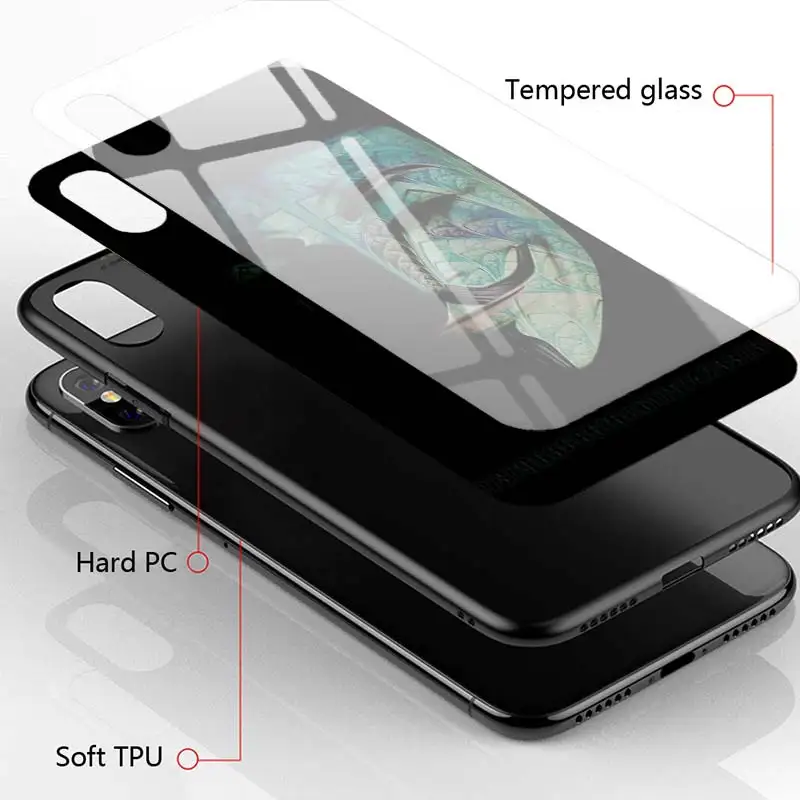

for iPhone 12 Mini 11 12 Pro Max 7 8 XR SE X XS MAX 6 6s 7 8 Plus 11 Pro Cover V for Vendetta Mask Tempered Glass Phone Case