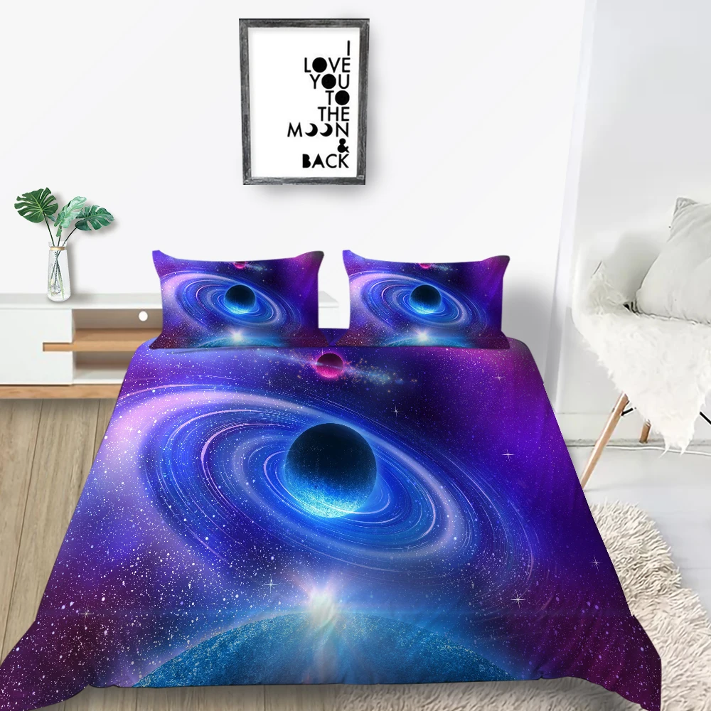 

Fantasy Galaxy Bedding Set Double Beautiful 3D Duvet Cover Universe King Queen Twin Full Single Unique Design Bed Set