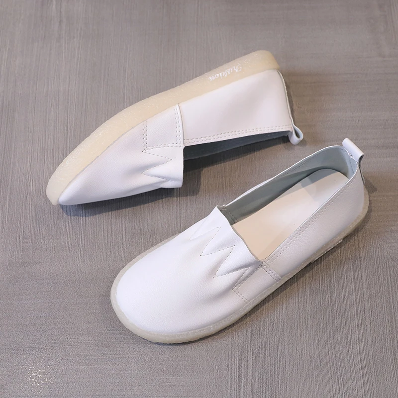 

Shoes Woman Flats Casual Female Sneakers Round Toe Soft Dress Comfortable Breathable Nurse Grandma Leisure Fretwork Slip-On Basi