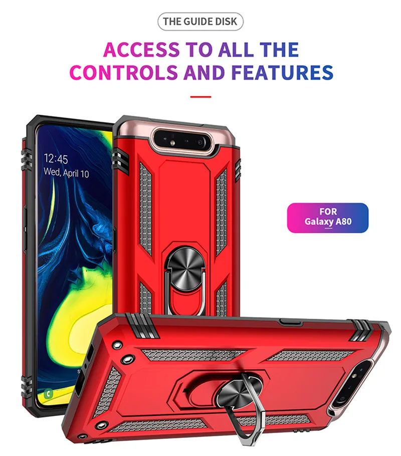 

For Samsung Galaxy A80 Case Magnet Car Ring Stand Holder Cover for Samsung A80 A 80 SM-A805F/DS 6.7'' Coque funda Capa