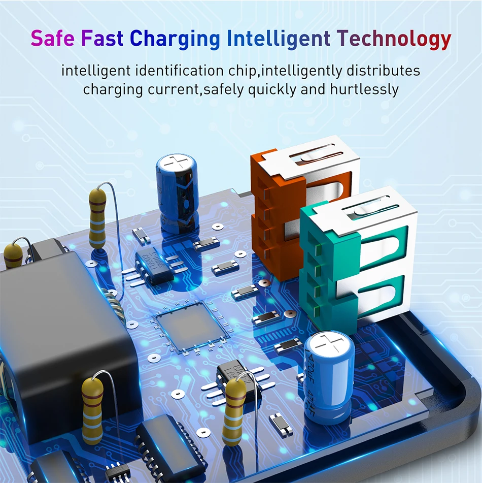 USLION 28W 3,0 двойное зарядное устройство USB QC 3,0 Быстрая зарядка ЕС вилка адаптер настенный мобильный телефон зарядное устройство для iPhone samsung Xiaomi huawei