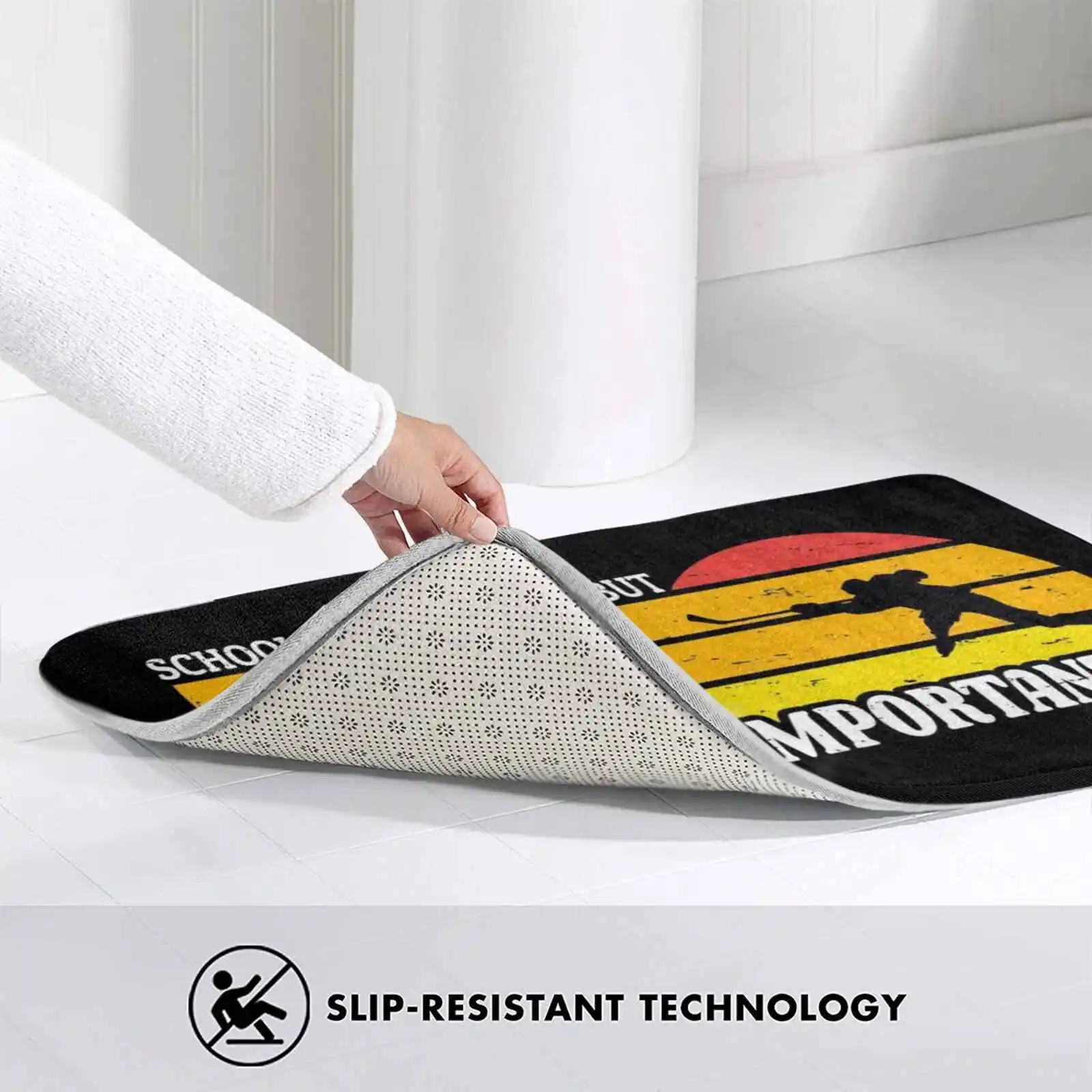 Школы важны но для хоккея Забавный винтажный Ретро подарок товары дома 3D коврик