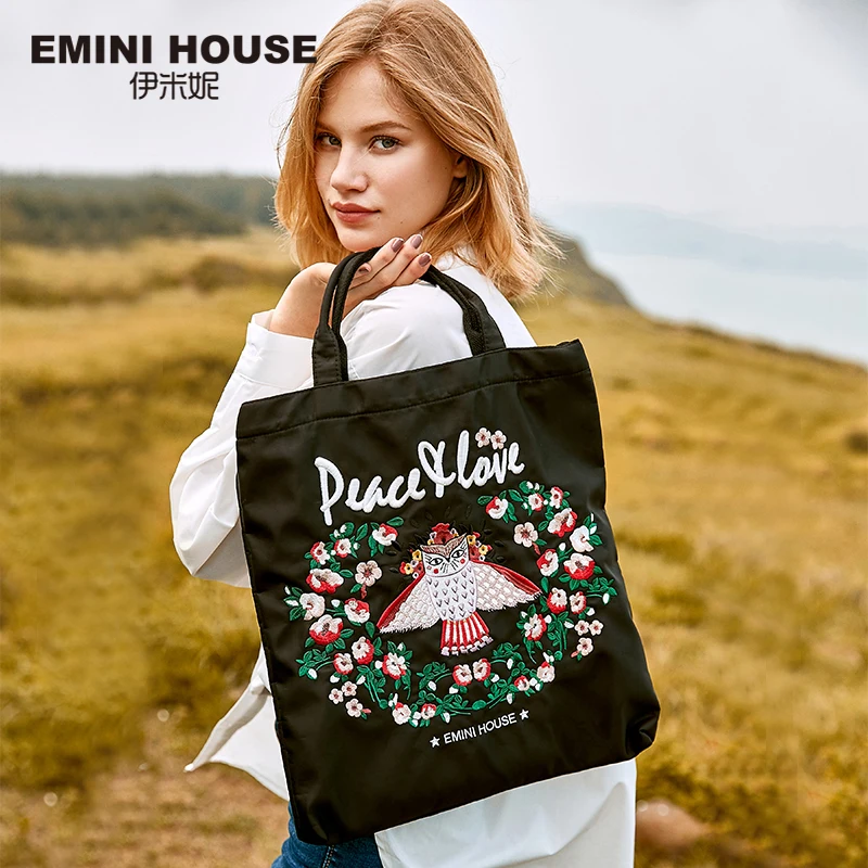 EMINI HOUSE нейлоновая женская сумка-тоут Повседневная сумка сумки через плечо