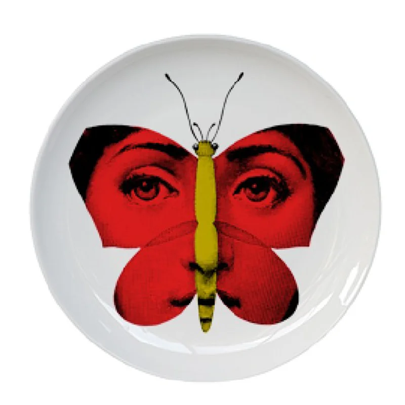 Красочная иллюстрация подвесная посуда художественная керамическая тарелка