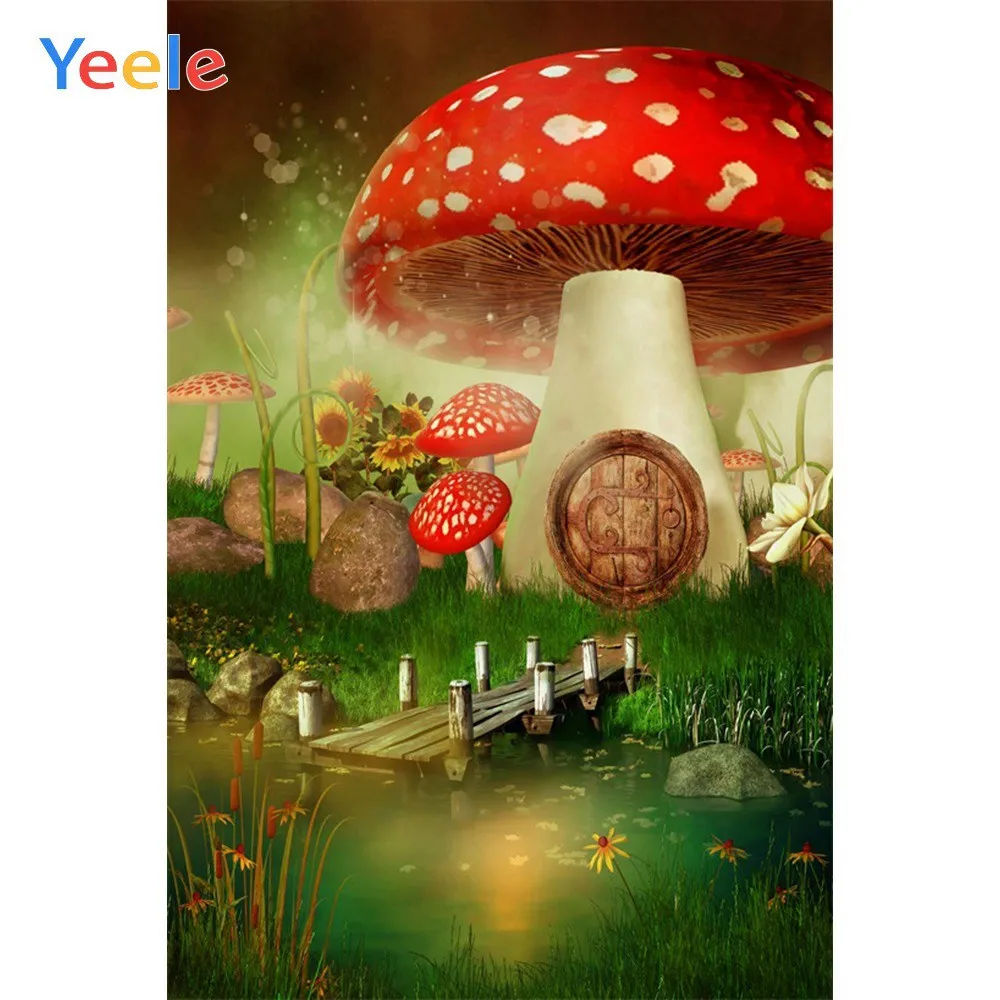 Yeele Painting Portrait Dreamy Decor Mushroom World Photography Backdrops Personalized Photographic Backgrounds For Photo Studio |