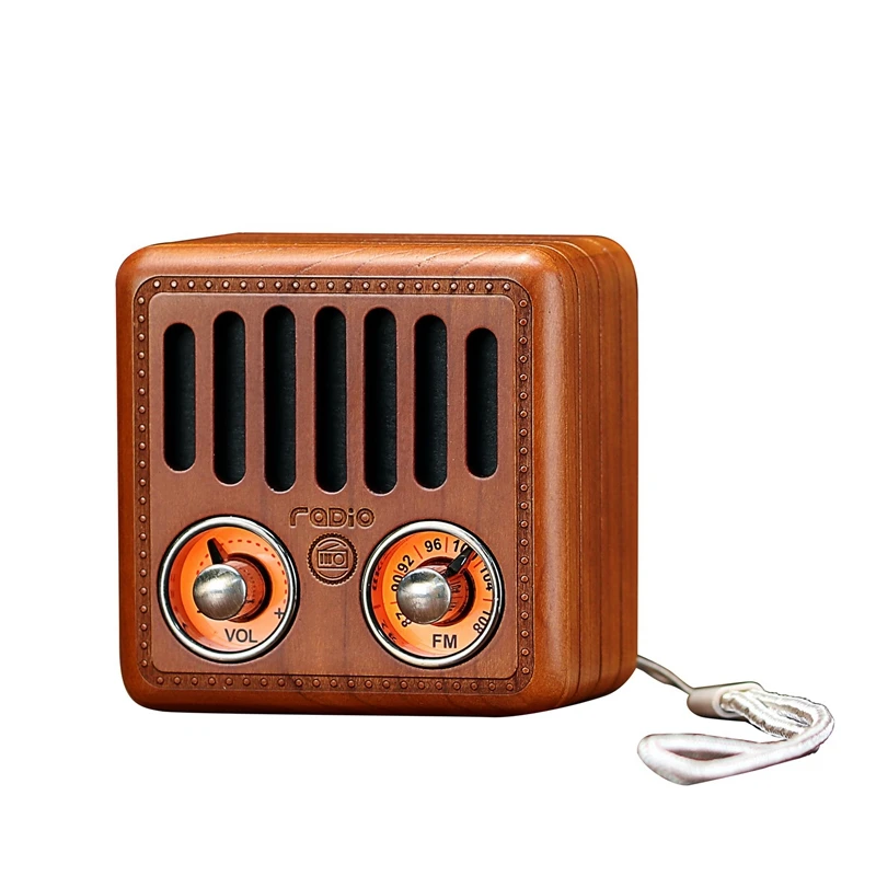 Портативный винтажный радио Ретро деревянный Bluetooth динамик сильный бас