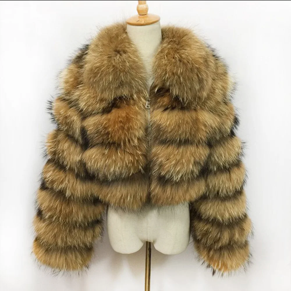 Luxury Women Fur Coat Faux Fur Crop Coats Stitching Short jacket Round Neck Furry Cropped Winter Warm Womens Clothing Wholesae
