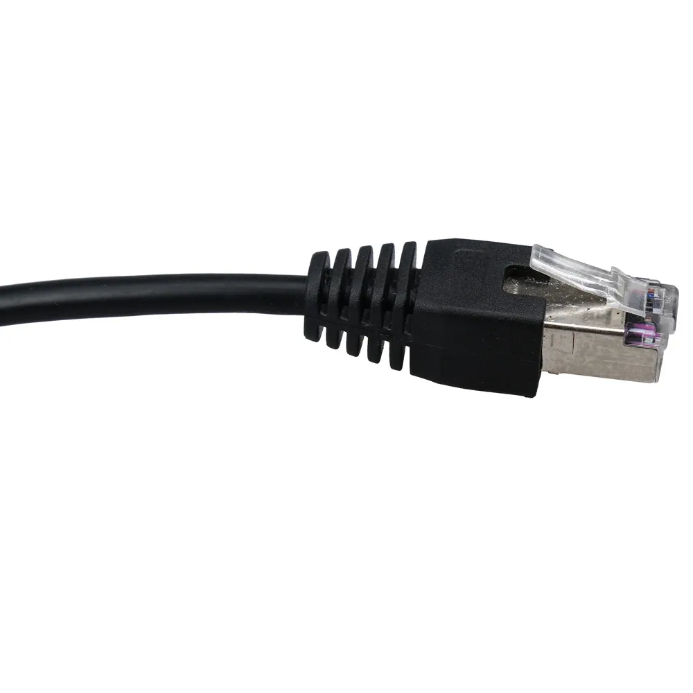 30 см RJ45 кабель штекер-женский винт Панель Крепление Ethernet LAN Сетевой соединитель