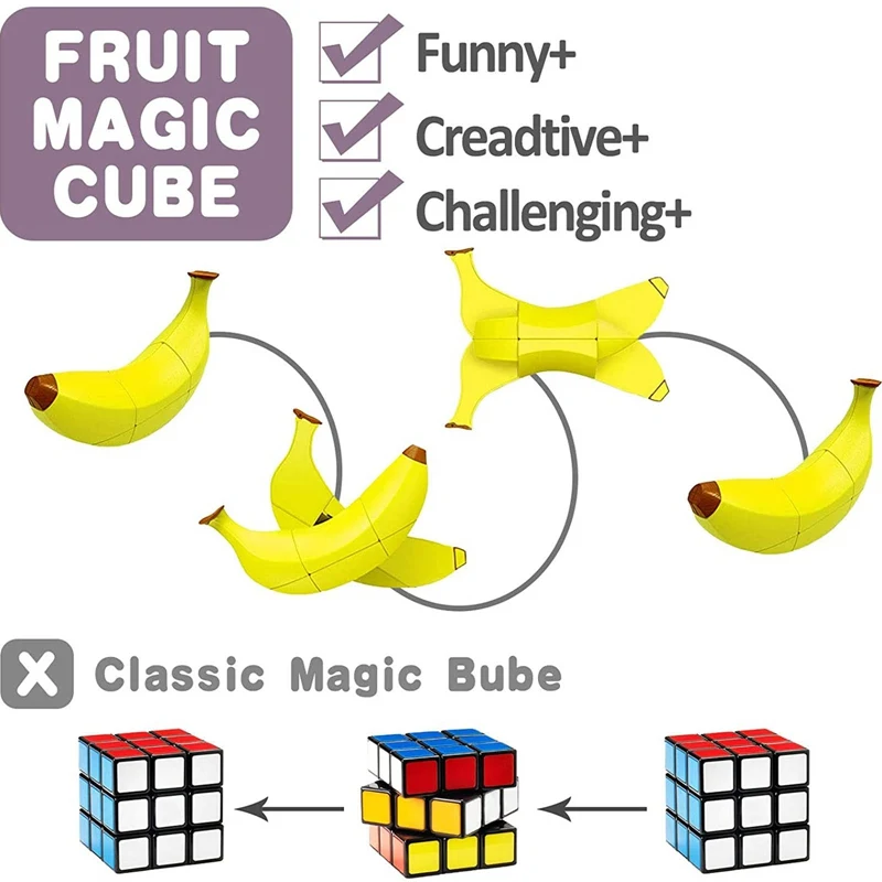 

Имитация банана куб для детей и взрослых работоспособность пальцев развивающие творческие игрушки новинка фруктовые кубики желтый Цвет иг...