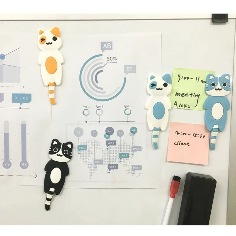 Магнитный Крючок для холодильника в форме кошки настенный держатель ключей