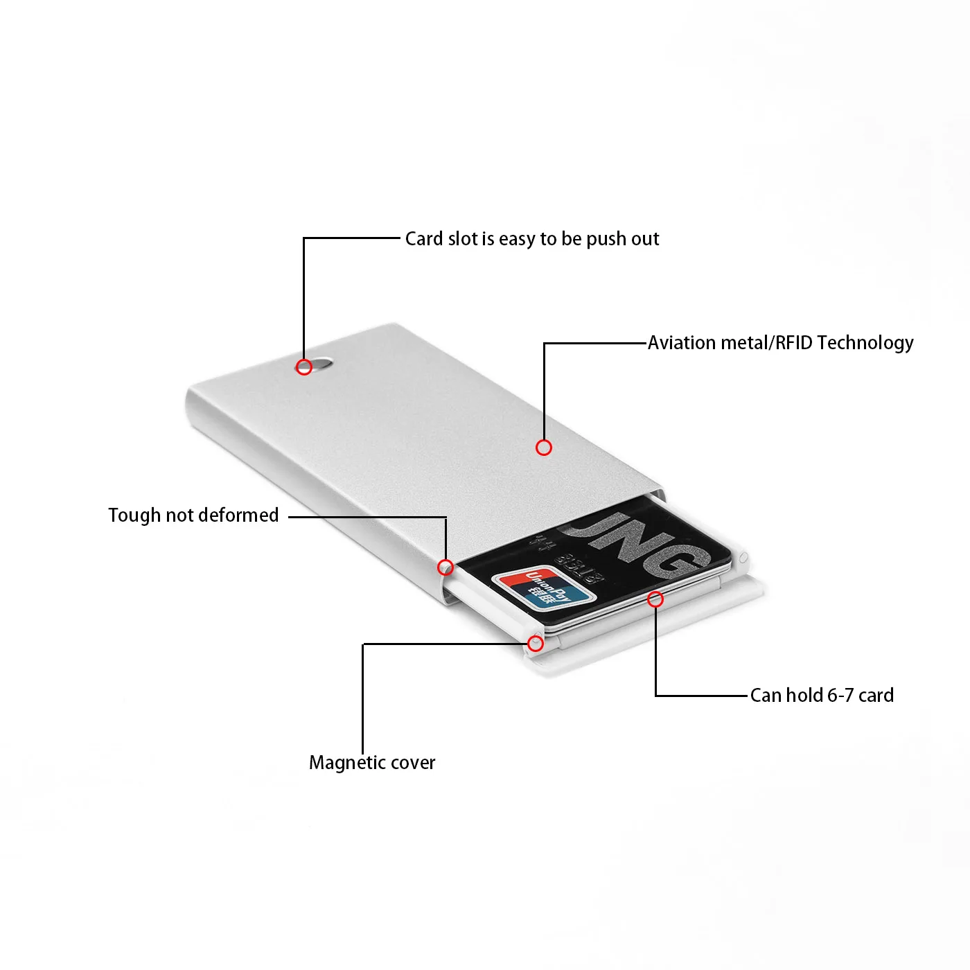 DIENQI Rfid держатель для карт тонкие мужские бумажники металлический Волшебный мини