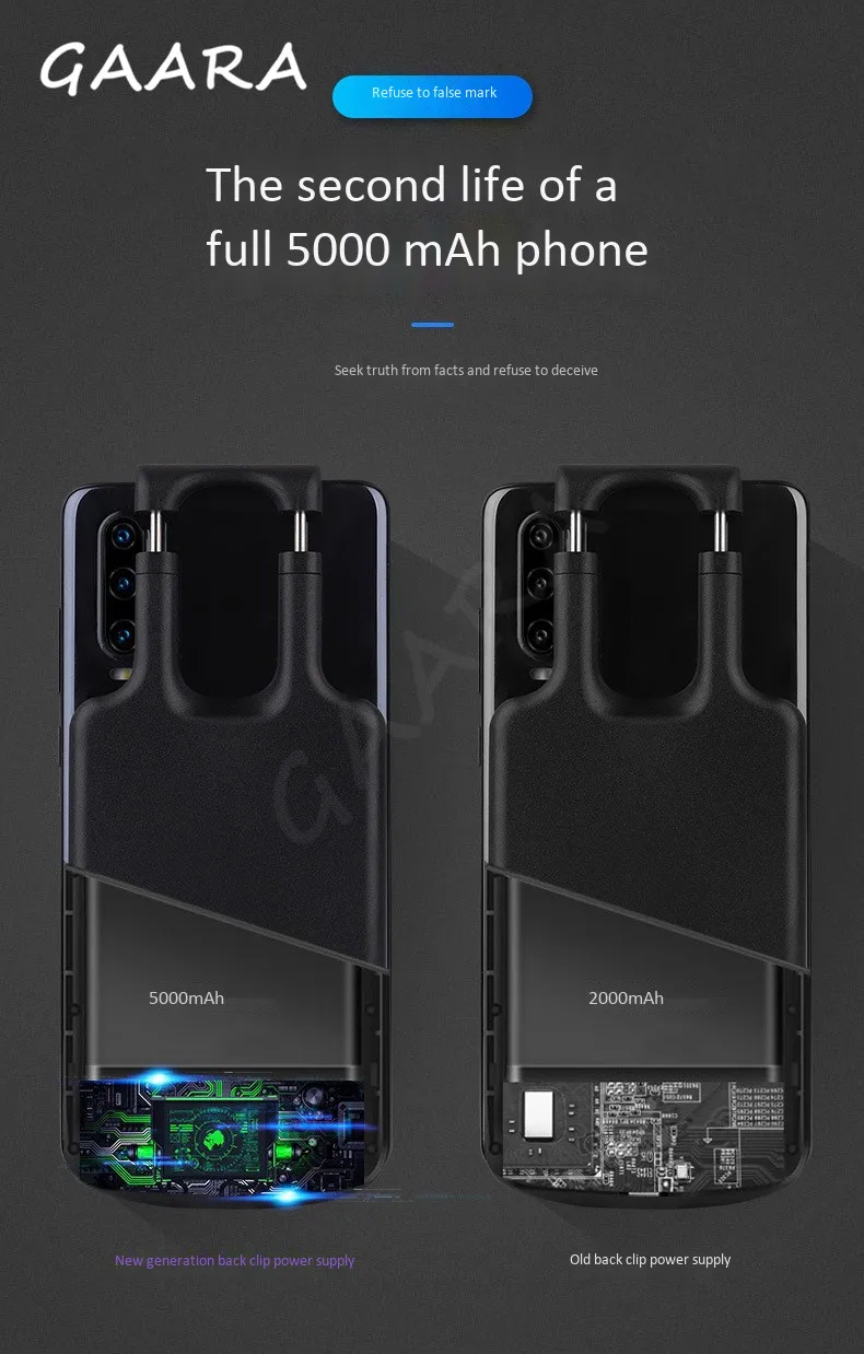 5000 мАч портативный резервный внешний аккумулятор чехол для zte Axon 9 10 Pro Blade V10 V9 универсальный банк питания чехол Axon M V S Max fundas