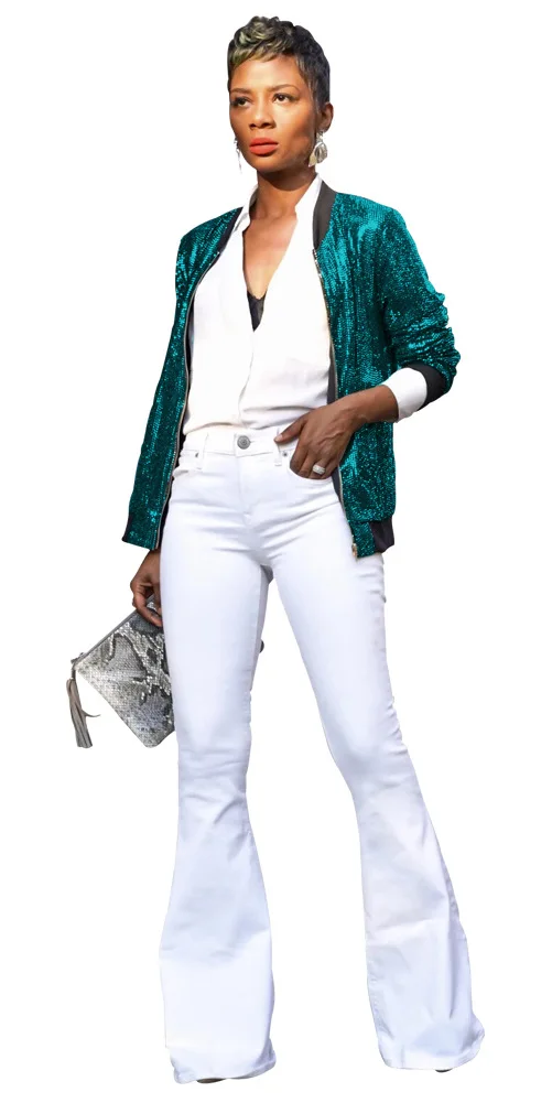 Куртка бомбер женская демисезонная с блестками на молнии длинным