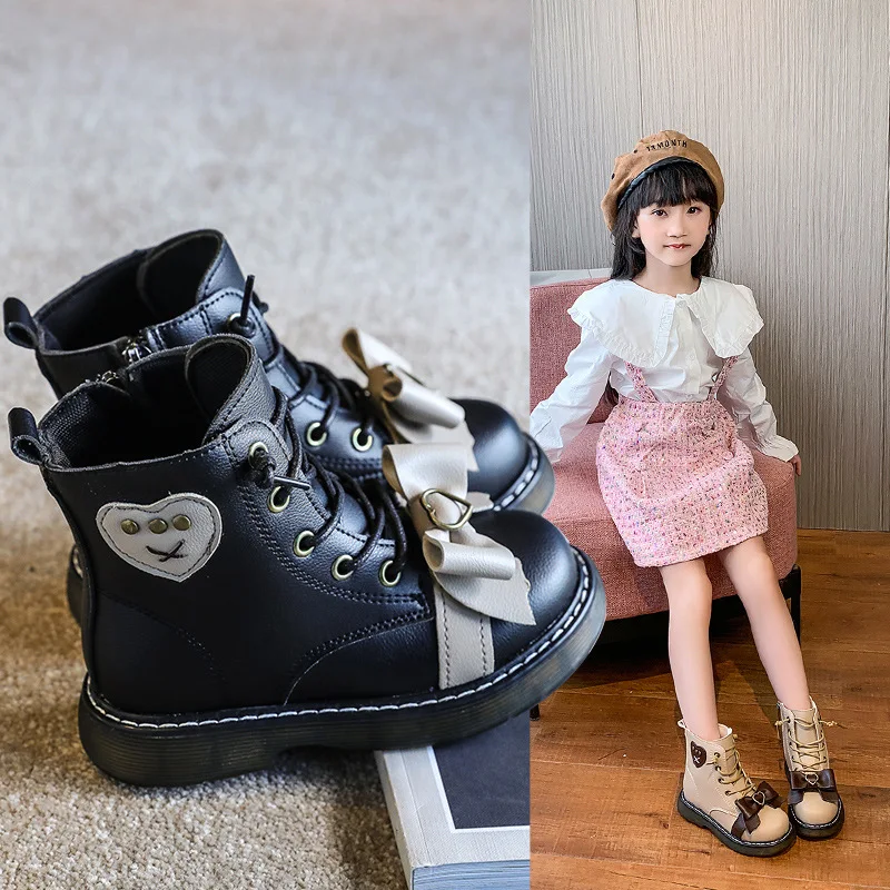 

Ботинки детские на платформе в готическом стиле, повседневная Милая обувь в стиле «Лолита», Модные ботильоны ручной работы, Осень-зима